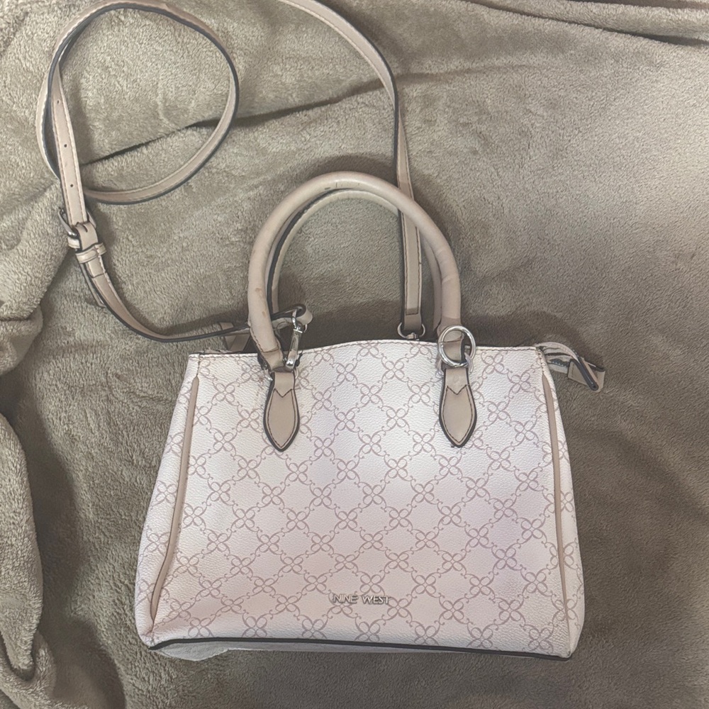 Beige/pink Nine West Designer Handbag